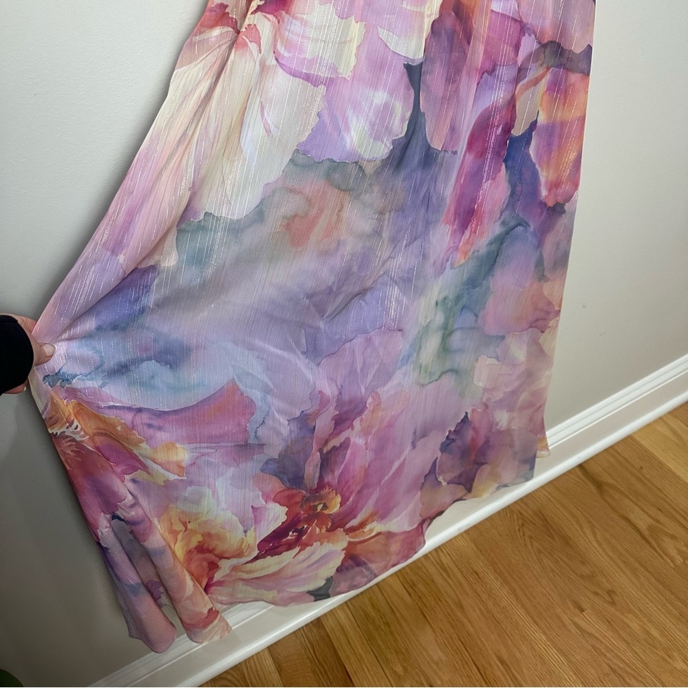 Eliza J Floral Maxi Dress - Purple and Pink - Picture 5 of 8
